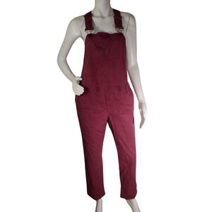 The Nines by Hatch Womens Overalls Pants Pockets Red Maternity Racerback Size 8